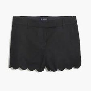 Jcrew Women's Black Scallop Short NWT
